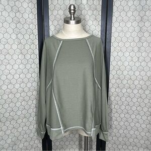 Lady E Olive Green Long Sleeve Top